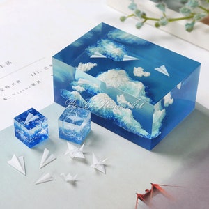 3D Miniature Paper Airplane Resin Filler-Paper Crane Model-Silicone Mold Filler-Paper Crane Micro Landscape Decor-Craft Resin Filling Model