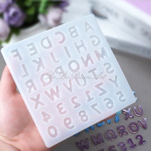 Molde de alfabeto minúsculo-números molde de resina-molde de silicone de letras pequenas-molde de letras em inglês-molde de fabricação de joias-molde de arte de resina epóxi
