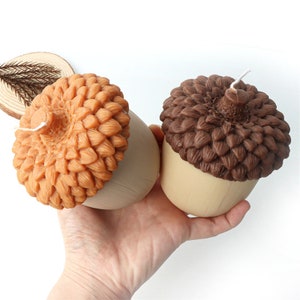 Acorn Candle Silicone Mold-Large Acorn Candle Mold-Squirrel Fruit Candle Mold-Scented Candle Soap Mold-DIY Aromatherapy Plaster Mold