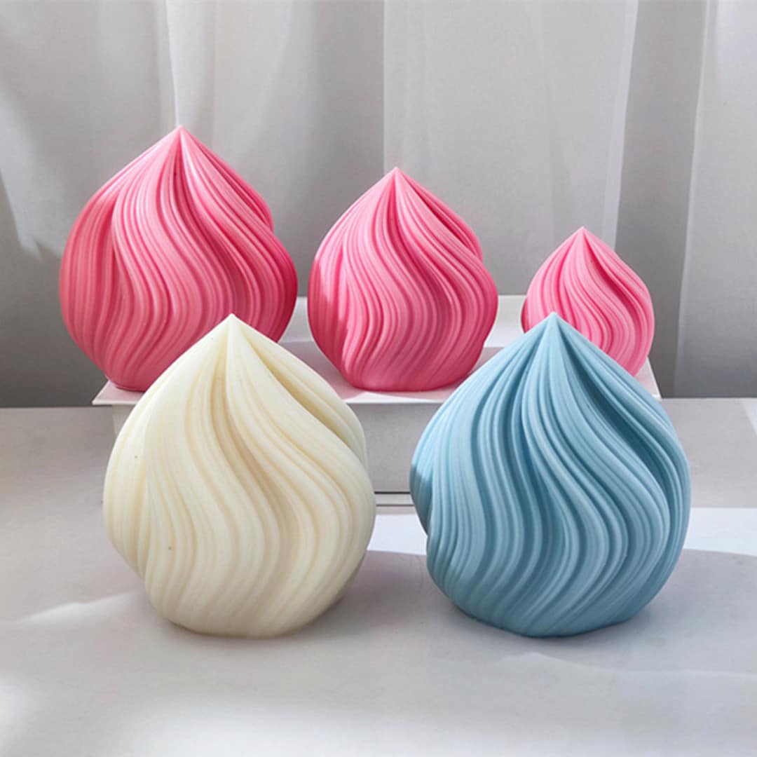 Onion Head Candle Silicone Moldtwisted Candle Moldgeometric Etsy