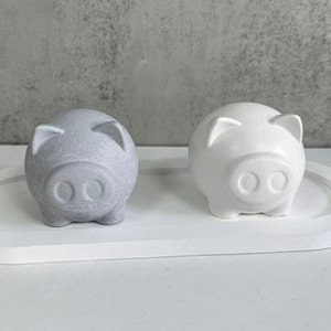 Lucky Pig Silicone Mold-Little Piggy Resin Mold-Cute Pig Keychain Mold-Animal Pig Candle Mold-Concrete Cement Jesmonite Mold-Home Decor Mold