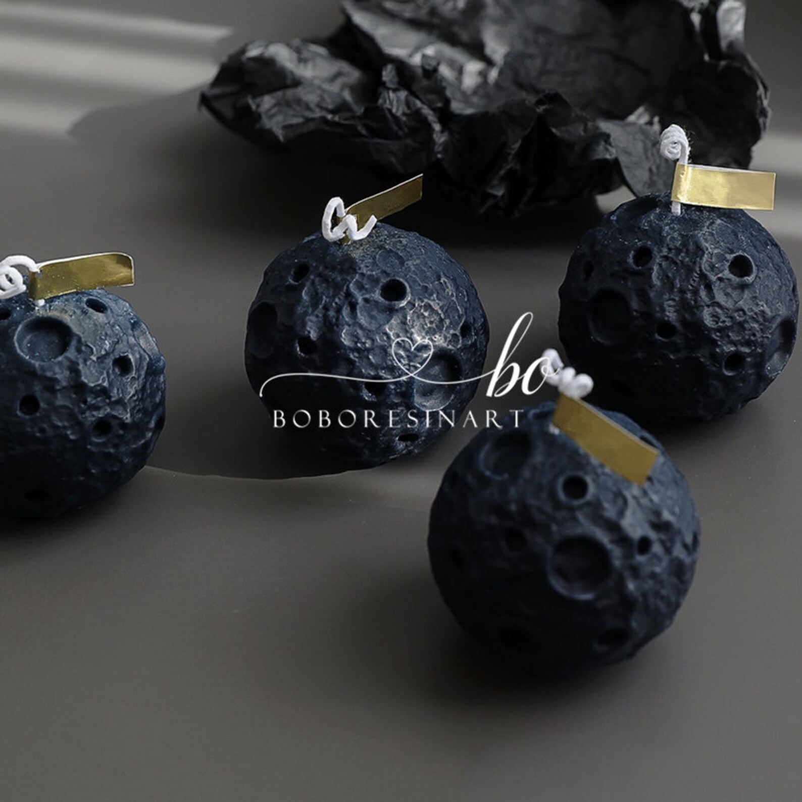 3D Moon Shape Candle Silicone Ball Candle Etsy