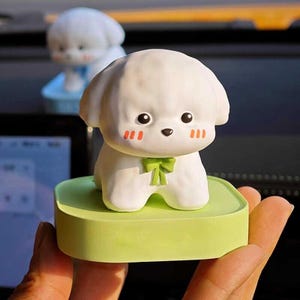 3D Puppy Candle Silicone Mold-Little White Dog Candle Mold-Cute Puppy Soap Mold-Concrete Cement Dog Mold-DIY Aromatherapy Plaster Mold