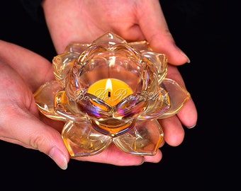 Lotus Candlestick Holder Molde-Lotus Flower Candle Holder Mold-Crystal Lotus Resin Mold-Tealight Holder Mold-Tea Tea Light Holder Mold