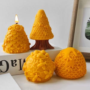 Honeycomb Bee Candle Silicone Mold-Honeycomb Tree Candle Mold-Honey Pot Candle Mold-Beeswax Pillar Candle Mold-Aroma Candle Soap Mold