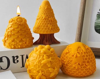 Honeycomb Bee Candle Silicone Mold-Honeycomb Tree Candle Mold-Honey Pot Candle Mold-Beeswax Pillar Candle Mold-Aroma Candle Soap Mold