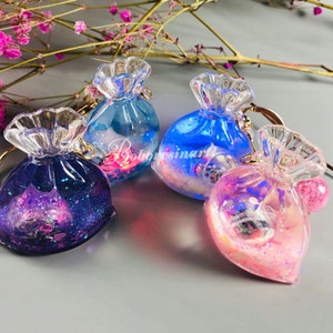 Borsa fortunata Quicksand Stampo in silicone-Lucky Bag Shaker Portachiavi Stampo-Lucky Money Bag Resin Mold-Fashion Girl Pendente Mold-Resina epossidica Art Mold