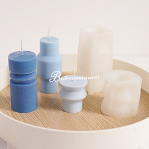 Irregular Cylinder Candle Mold-Cylinder Candle Silicone Mold-Pillar Candle Mold-Geometric Candle Mold-Aroma Candle Soap Mold