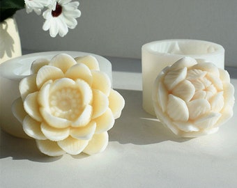 Lotus Flower Candle Silicone Mold-3D Lotus Candle Mold-Beautiful Flower Resin Mold-Handmade Soap Mold-DIY Aromatherapy Plaster Mold