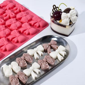 Stampo in silicone per fondente a fiocco, stampo in resina con fiocco meraviglioso, stampo per nastri in miniatura per casa delle bambole, stampo per decorazioni per torte al cioccolato, stampo per arte in resina epossidica