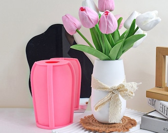 Simple Vase Silicone Mold-Nordic Round Vase Mold-Geometric Flower Vase Mold-Concrete Cement Vase Mold-Jesmonite Plaster Decor Mold