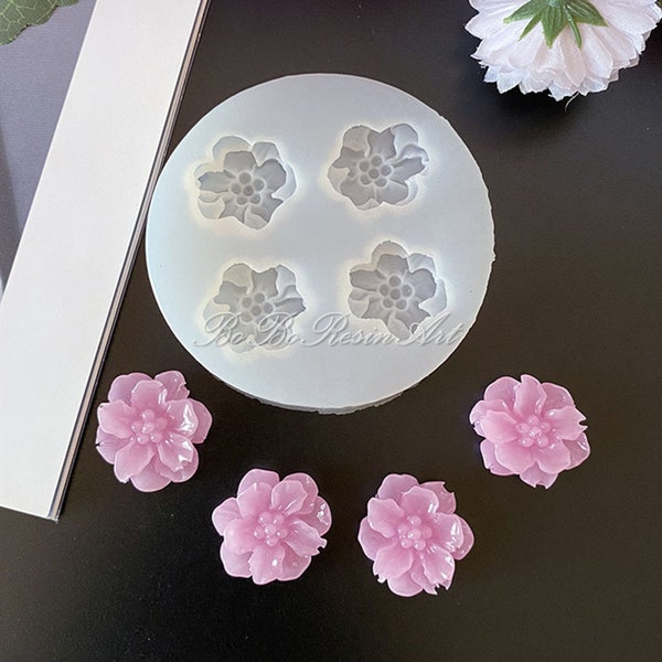 Wunderschöne Kirschblüte Silikonform-Kirschblüten Blume ResinForm-Blume Ohrringe Form-Schmuck-Anhänger-Epoxidharz Kunstform