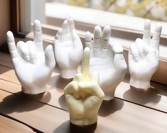 Funny Hand Gesture Silicone Mold-Middle Finger Candle Mold-Hand Gesture Candle Mold-Concrete Cement Art Mold-DIY Aromatherapy Plaster Mold