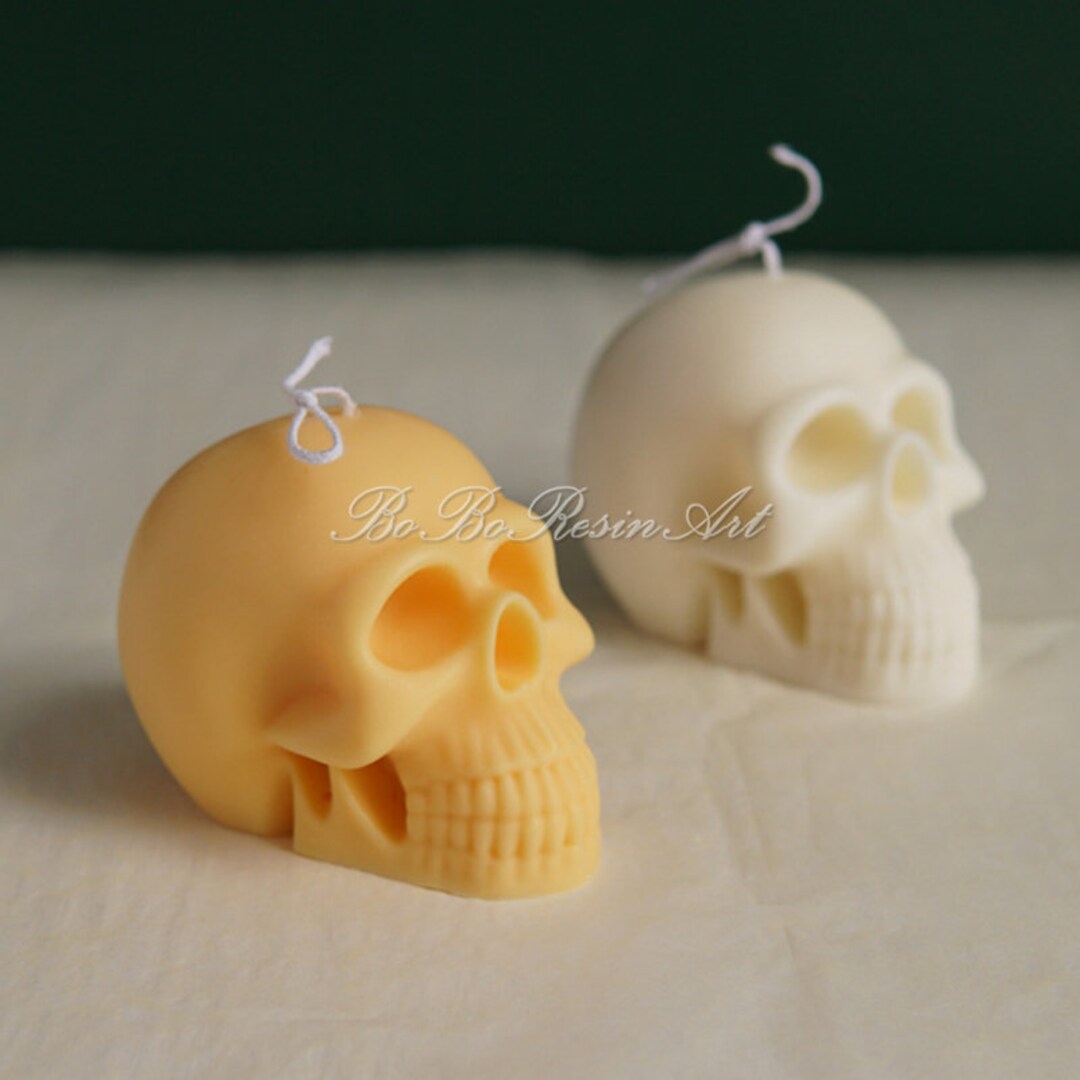 Silicone 3D Art Skull Candle Mold DIY Making Soap Wax Resin Mould Craft Tool AU