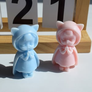 Praying Girl Silicone Mold-Cartoon Girl Candle Mold-Forest Girl Resin Mold-Cute Girl Keychain Mold-Jesmonite Plaster Decoration Mold