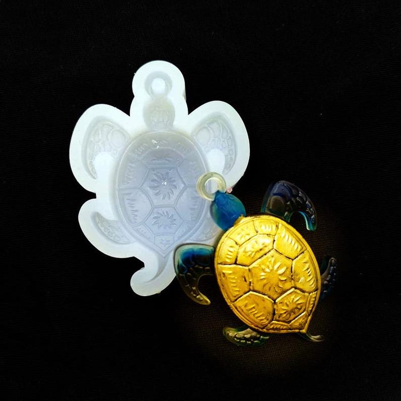 Sea Turtle Silicone Mold-cute Turtle Resin Mold-turtle Keychain Mold ...