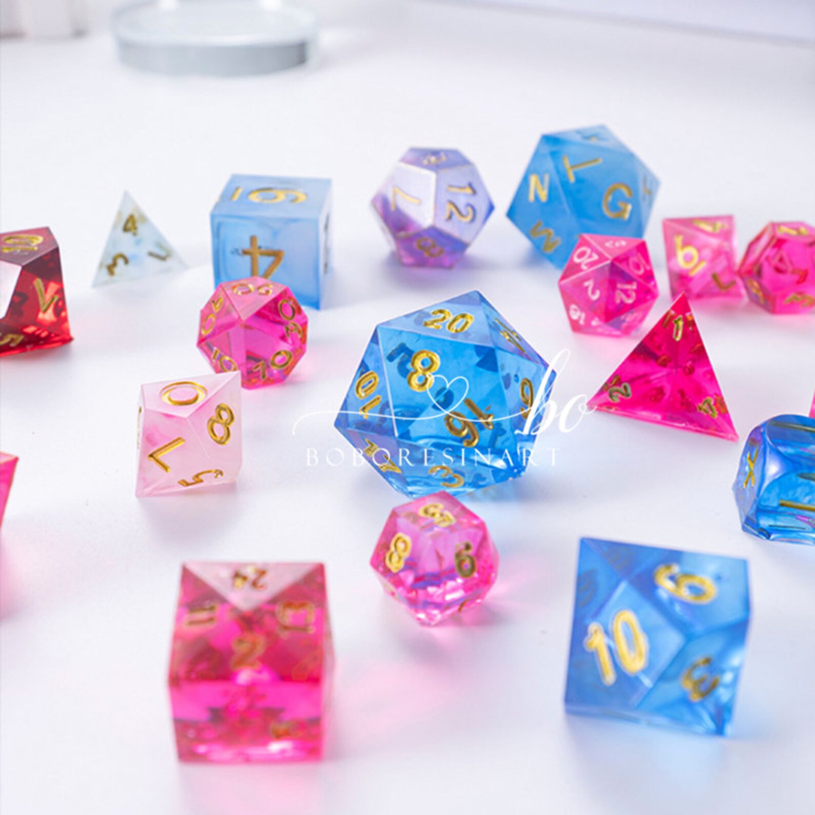 7pcs Dnd Dice Moldresin Dice Molds Set19 Styles Polyhedral Etsy