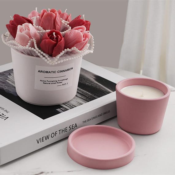 Nordic Candle Jar Silicone Mold-round Trinket Bowl Resin