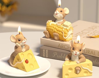 3D muis kaars siliconen mal-muis kaas kaars schimmel-cartoon muis hars schimmel-muis chocolade cakevorm-DIY aromatherapie gips mal