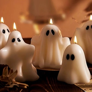 12 Styles Ghost Candle Silicone Mold-Halloween Ghost Candle Mold-Cartoon Ghost Candle Mold-Handmade Soap Mold-DIY Aromatherapy Plaster Mold