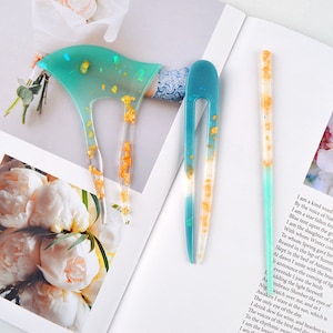 Hairpin Silicone Mold-Classical Hairpin Resin Mold-Hair Pin Mold-Chopsticks Hairpin Mold-Girl Hairpin Mold--Epoxy Resin Art Mold