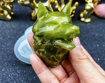 Geometric Wolf Silicone Mold-Wolf Head Resin Mold-Wolf Keychain Pendant Mold-Aromatherapy Plaster Mold-Epoxy Resin Art Mold