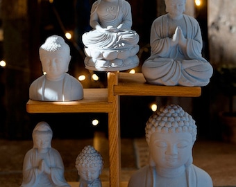 6 styles Bouddha Statue Silicone Moule-Bouddha Tête Bougie Moule-Ciment Bouddha Statue Moule-DIY Aromathérapie Plâtre Moule-Maison Décor Moule
