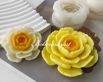 3D Lotus Candle Silicone Mold-Lotus Flower Candle Mold-Summer Flower Resin Mold-DIY Aromatherapy Plaster Mold-Home Decor Mold