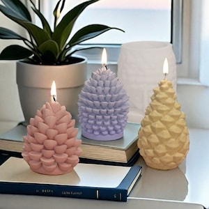 3D Pinecone Silicone Mold-Christmas Pinecone Candle Mold-Natural Pine Cones Candle Mold-Handmade Soap Mold-Aromatherapy Plaster Mold