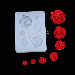Beautiful Rose Flower Mold-Colorful Rose Resin Mold-Silicone Rose Mold-Rose Jewelry Making Mold-Epoxy Resin Art Mold-Gift for Her