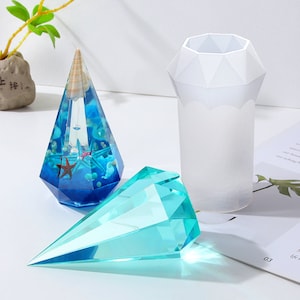 Geometric Cone Silicone Mold-Large Ring Holder Resin Mold-Wedding Ring Display Mold-Crystal Pyramid Mold-DIY Micro Landscape Decor Mold