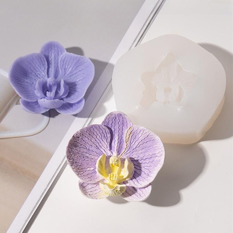Molde de silicona con forma de orquídea y mariposa 3D, molde para velas con forma de orquídea Phalaenopsis, molde de resina con forma de flor de orquídea, molde para escayola de aromaterapia DIY, molde para decoración del hogar