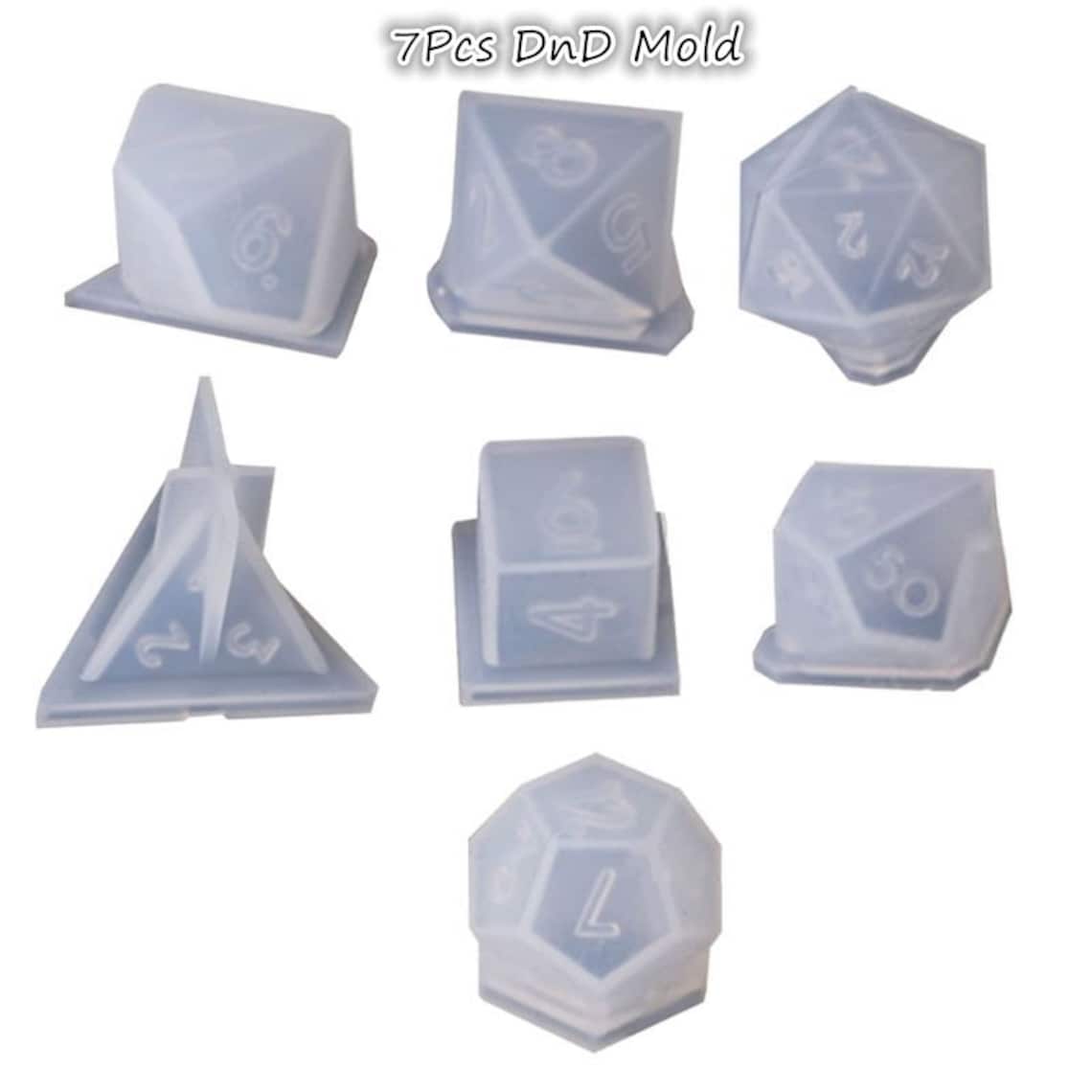 7Pcs DnD Dice MoldResin Dice Molds Set19 Styles Polyhedral Etsy