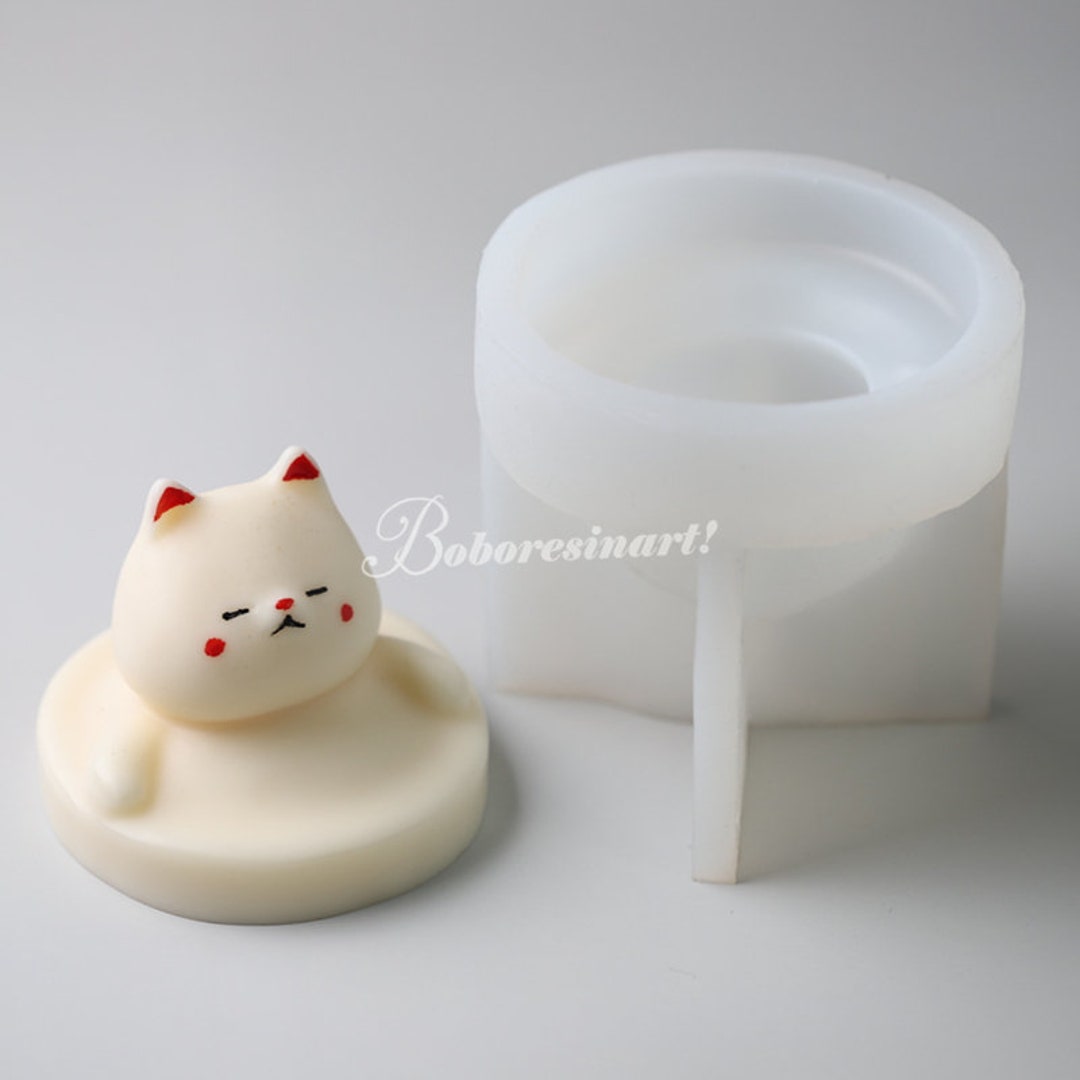 Lucky Cat Silicone Moldlucky Cat Candle Moldcartoon Cat Etsy