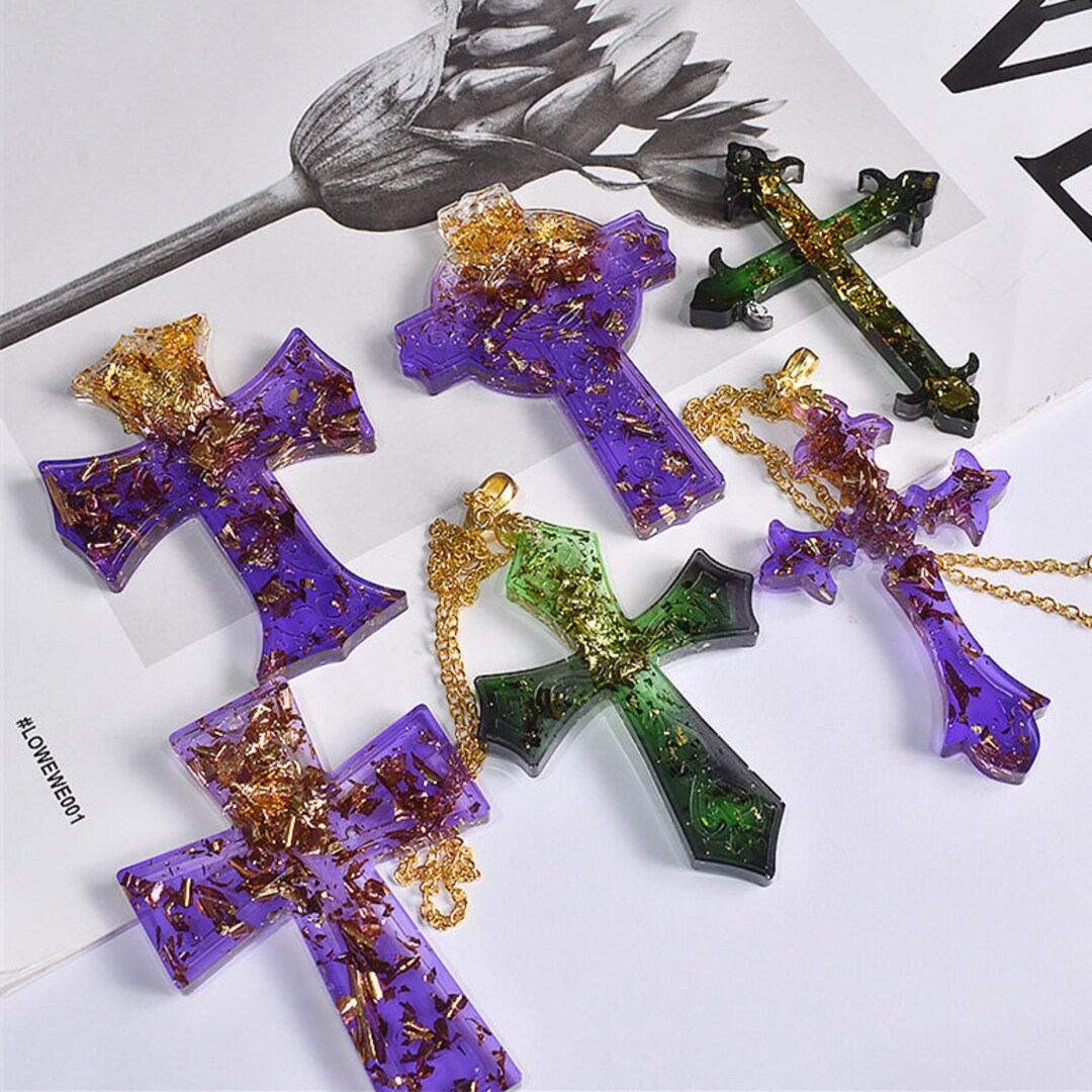 Cross Necklace Silicone Moldcross Keychain Resin Moldcross Etsy