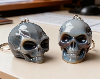 Kleiner Schädel-Kopf-Silikon-Form-Alien-Schädel-Harz-Form-Halloween-Schädel-Schlüsselanhänger-Form-Schädel-Halsketten-Anhänger-Form-Epoxidharz-Kunst-Form