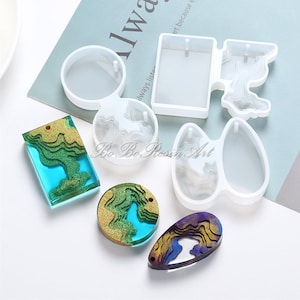 Island Pendant Silicone Mold-Island Resin Mold-Earrings Necklace Making Mold-Jewelry Pendant Mold-Island Micro Landscape Decor Mold