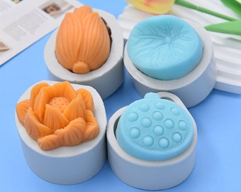 Moule De Chandelier Moules De Bougies En Silicone Floral Pour Lartisanat De Bricolage, Les Moules À Savon À Fleurs De Lotus, Lart En Résine Et Le Décor De La Maison Du 7,72