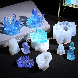 Crystal Cluster Silicone Mold-Crystal Cluster Mold-Crystal Stone Mold-Crystal Point Mold-Epoxy Resin Art Mold-Home Craft Decor