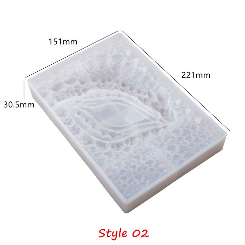 Moule Silicone œil De Dragon Pour Couvertures De Cahier En Résine – Format A5 Avec Anneaux Et Paillettes Inclus