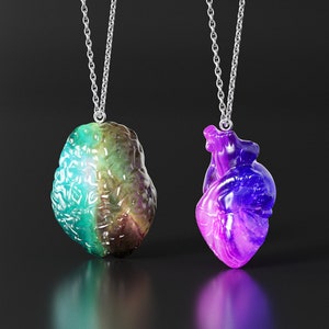 Organs Silicone Mold-3D Human Body Mold-Halloween Brain Resin Mold-Heart Keychain Necklace Mold-Pendant Jewelry Making Mold-Plaster Art Mold