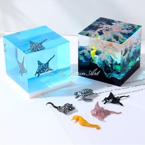 3D Miniature Manta Ray Resin Filler-Craft Resin Filling Model-Silicone Mold Filler-Turtle Micro Landscape Decor-Jewelry Making Supplies