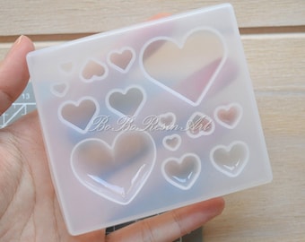 Heart Silicone Mold-Heart Shaped Mold-Heart Resin Mold-Heart Jewelry Charm Mold-UV Resin Mold-Epoxy Resin Art Mold