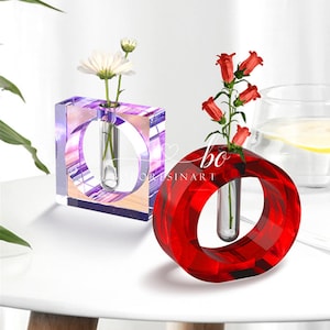 Creative Vase Silicone Mold-Modern Simple Vase Resin Mold-Flower Vase Mold-Vase Shelf Mold-Epoxy Resin Art Mold-Dried Flower Vase Decor