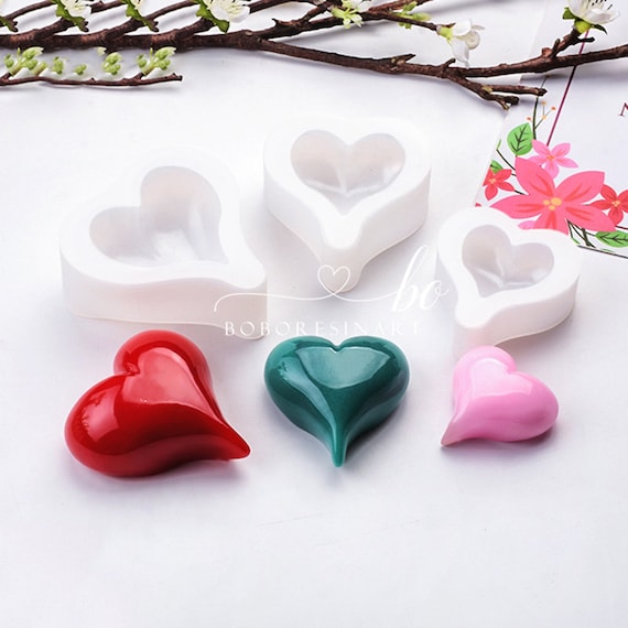 Heart Silicone Mold - Love Heart Soap Mold - Love Heart Soap Mold  Aromatherapy Silicone Mold, Heart Shape Soap Mold for DIY Resin Crafts,  Epoxy Resin