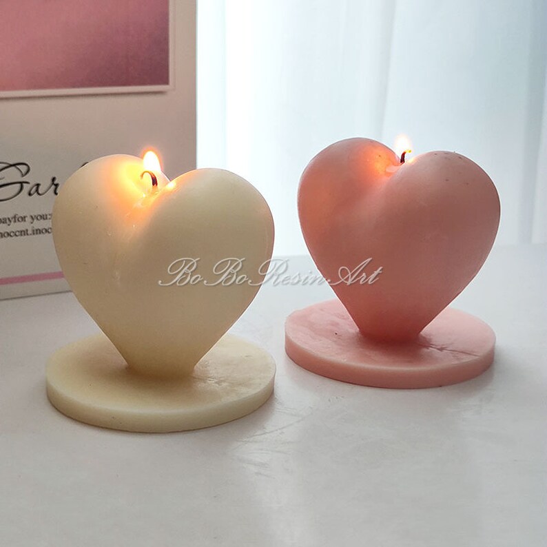 3D Heart Candle Silicone Moldheart Shaped Candle Moldlove Etsy