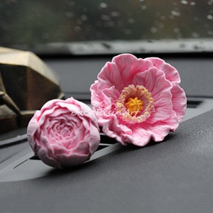 Poppy Flower Silicone Mold-Peony Flower Resin Mold-Flower Candle Making Mold-Aromatherapy Plaster Mold-Car Dashboard Decor