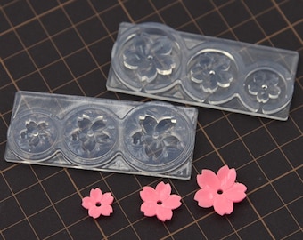 Miniature Flowers Silicone Mold-Sakura Flower Resin Mold-Cherry Blossom Mold-Flower Jewelry Making Mold-Polymer Clay Mold-UV Resin Art Mold