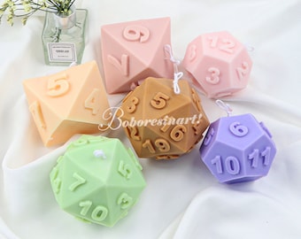 Dice Candle Silicone Mold-Large Dice Candle Mold-D20 Dice Candle Mold-Dice Chocolate Mold-Tabletop Game Dice Mold-Aroma Soap Plaster Mold