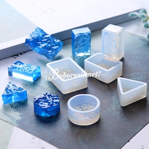 5Pcs Water Pattern Silicone Mold-Water Ripple Resin Mold-Ocean Wave Earrings Mold-Geometric Earrings Mold-Sea Pendant Mold-Epoxy Resin Mold